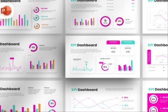 KPI Dashboard Infographic - PowerPoint Template
